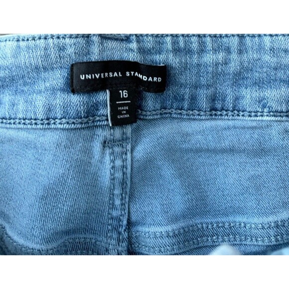 Universal Standard High Rise Straight Crop Jeans Size 16 Stretch - Picture 4 of 7